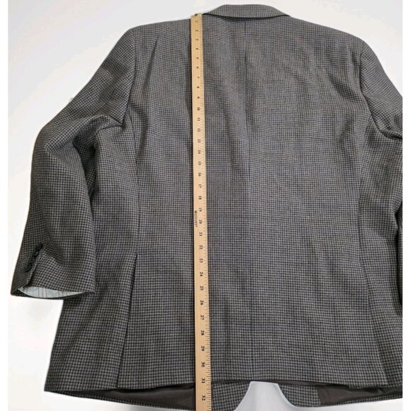 Lauren Ralph Lauren Blazer Mens US 52R Houndstooth Tweed Wool Lined 2B 2 Vented - Picture 8 of 16